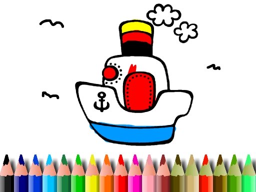 BTS Boat Coloring Online